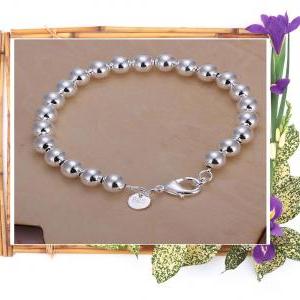 ♥ Silver Bracelet Fashion Jewelry Charm Circle..
