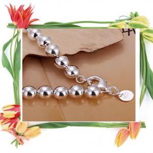 ♥ Silver Bracelet Fashion Jewelry Charm Circle..